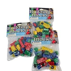Lot of 3 Building Blocks 50 Piece Sets KT047 Multicolor Construction 150 blocks